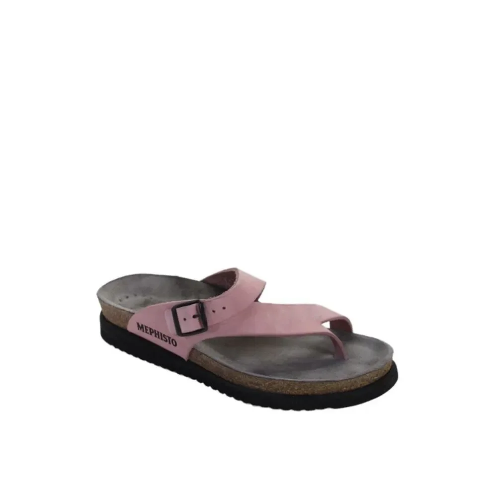 Mephisto Womens Suede Buckle Thong Slide On Sandals Pink Size 40 10